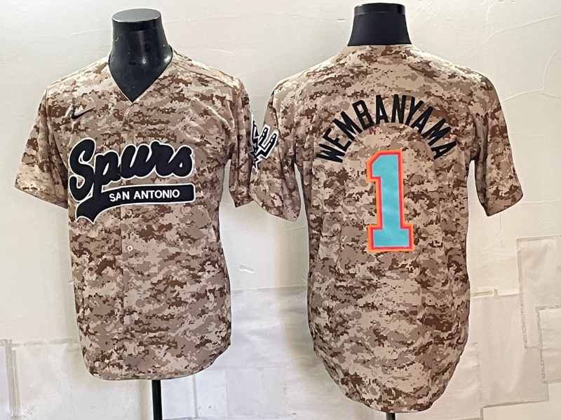 Men San Antonio Spurs #1 Wembanyama camo Nike 2026 NBA Jersey 101903